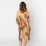 Wholesale do Everything Love Aztec Print Kimono Tassel Details One Fits Most Pol