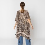 Wholesale do Everything Love Leopard Print Kimono Tassel Details One Fits Most P