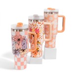 Wholesale mama Flower Printed oz Double Wall Stainless Steel Vacuum Tumbler Hand