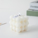 Wholesale bubble Geometric Cube Candle Scents White Gardenia Cream Brown Rose Ga