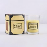 Wholesale scented Glass Tea Candle Scents Yellow Persimmon Bergomot Orange Orang