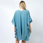 Wholesale lightweight Kimono Ruffle Sleeve Detail One Fits Most Polyester