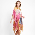 Wholesale comfyLuxe Patchwork Floral Print Kimono One Fits Most Viscose