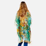 Wholesale lightweight Leaf Printed Kimono One Fits Most Polyester