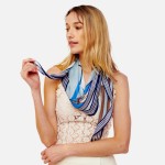 Wholesale multi Function Horse Stripe Printed Tapered Scarf Bandana Multi Use Sc