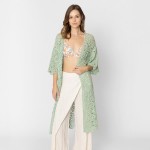 Wholesale do Everything Love Hexagon Crochet Kimono One Fits Most Polyester