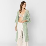 Wholesale do Everything Love Hexagon Crochet Kimono One Fits Most Polyester