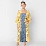 Wholesale do Everything Love Open Knit Crochet Kimono Scalloped Edges One Fits M