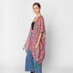 Do Everything In Love Geometric Print Kimono With Tassel Details 

- One Size Fits Most 0-14
- 100% Polyester