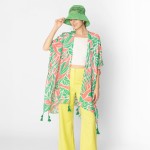 Do Everything In Love Painted Leaf Print Kimono With Tassel & Tinsel Details

- One Size Fits Most (0-14)
- 100% Polyester