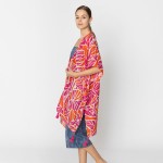 Wholesale do Everything Love Painted Leaf Print Kimono Tassel Tinsel Details One