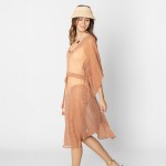 Do Everything In Love Pleated Metallic Poncho With Tassel Drawstring 

- One Size Fits Most (0-14)
- 100% Polyester