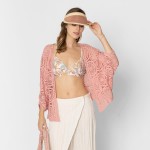 Wholesale do Everything Love Short Open Knit Crochet Kimono One Fits Most Cotton