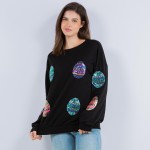 Sweat Shirt Featuring Sequin Easter Eggs (6-Pack)

- Crew Neckline
- Cuffed Sleeves
- 90% Cotton 10% Polyester 