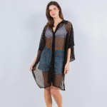 Oversized Collared Fishnet Jersey Cover Up

- One Size Fits Most (0-14)
-  100% Polyester 