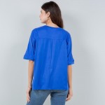 Wholesale oversized Cropped Boxy Tee Sequin Bows Polyester Dry Clean Only