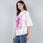 Wholesale cowboy Boot Card Rhinestone Border Graphic Tee Polyester Cotton Dry Cl