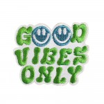 Wholesale embroidered Good Vibes Only Patch L Iron Sew Application