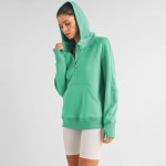 Wholesale women s Scuba Quarter Zip Up Hoodie Pack cuffed trim Kangaroo pocket T