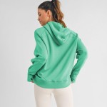 Wholesale women s Scuba Quarter Zip Up Hoodie Pack cuffed trim Kangaroo pocket T