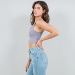 Mineral Washed Cropped Tank Top 

- Ribbed Slimming Fit
- No Padding
- 92% Nylon 8% Spandex


