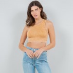 Mineral Washed Crop Tank Top (6-Pack)

- Ribbed Slimming Fit
- No Padding
- 92% Nylon 8% Spandex