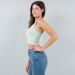 Wholesale racerback Tank Top Seamless Bra Insert Pack Hip Ribbed Slimming Fit Re
