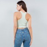 Wholesale racerback Tank Top Seamless Bra Insert Pack Hip Ribbed Slimming Fit Re