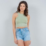 Wholesale mineral Washed Tank Top Pack Hip Ribbed Slimming Fit No Padding Nylon
