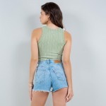 Wholesale mineral Washed Tank Top Pack Hip Ribbed Slimming Fit No Padding Nylon