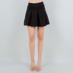 Wholesale waisted Pleated Scuba Skort Pack Built Mesh Shorts Waistband Polyeste