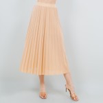 Wholesale waisted Pleated Calf Skirt Pack Lightweight Breathable Material Thigh