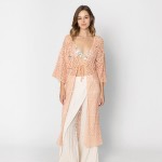 Wholesale do Everything Love Long Open Knit Crochet Kimono Front Tie One Fits Mo