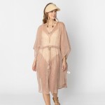 Do Everything In Love Pleated Metallic Poncho With Tassel Drawstring 

- One Size Fits Most (0-14)
- 100% Polyester