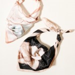 Wholesale camellia Flower Print Scarf Bandana Multi Use Scarf Bandana Bag Tie ET
