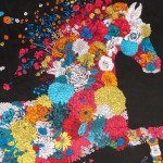 Wholesale floral Horse Print Scarf Bandana Multi Use Scarf Bandana Bag Tie ETC L