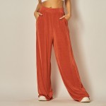 High-Waisted Slinky Wide Leg Pants (6-pack)

-  2" Waistline
- Two Side Pockets
- 92% Polyester / 8% Spandex