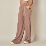 Wholesale waisted Slinky Leg Pants pack Waistline Two Side Pockets Polyester Sp