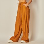 Wholesale waisted Textured Leg Pants pack Drawstring Waistline Two Side Pockets