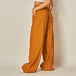 Wholesale waisted Textured Leg Pants pack Drawstring Waistline Two Side Pockets