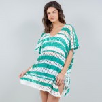 V-Neck Open Knit Poncho With Lace Up Sides 

- One Size Fits Most (0-14)
- 100% Polyester 