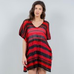 V-Neck Open Knit Poncho With Lace Up Sides 

- One Size Fits Most (0-14)
- 100% Polyester 