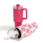Wholesale rhinestone Studded Happy oz Double Wall Stainless Steel Vacuum Tumbler