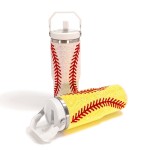 Wholesale rhinestone Baseball Print oz Double Wall Stainless Steel Vacuum Tumble