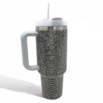 Wholesale rhinestone Solid Color oz Double Wall Stainless Steel Vacuum Tumbler H