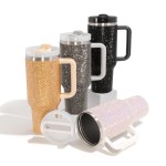 Wholesale rhinestone Solid Color oz Double Wall Stainless Steel Vacuum Tumbler H