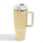 Wholesale rhinestone Solid Color oz Double Wall Stainless Steel Vacuum Tumbler H
