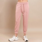 Wholesale cropped Capri Scuba Jogger Adjustable Drawstring Front Pockets Lower B