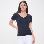 Wholesale short Sleeve Ribbed Seamless Tank Ribbed Seamless Fitted Silhouette Sm