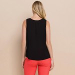 Wholesale long Lightweight Linen Like Tank Top Round Neck Line Light Weight Line